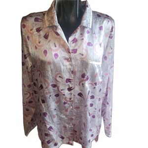 Jessica White And Pink Satin Pajama Set